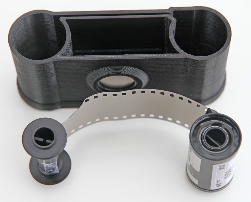 The innards of a 3D printed camera build.