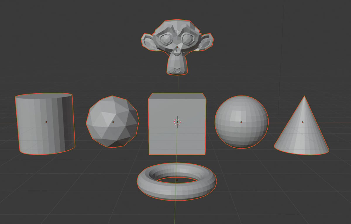The orange outline indicates that an object is selected