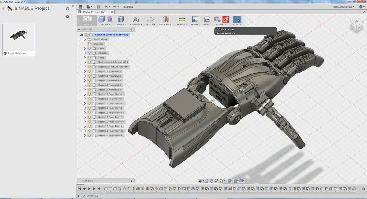 Fusion 360, a CAD/CAM tool.