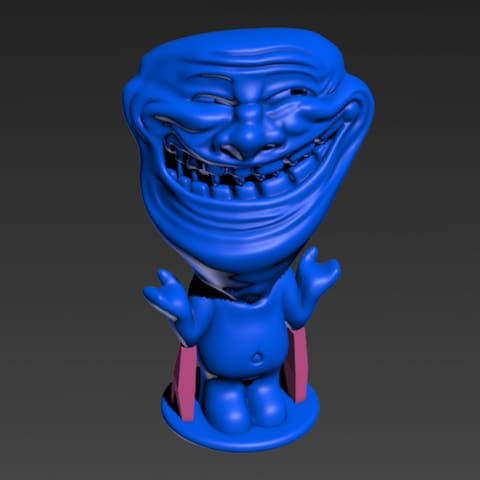 Trollface character is so popular the maker stopped selling prints and released the model to the public.
