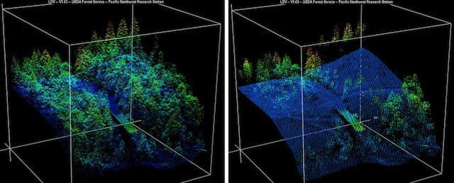 Lidar images from the 2014 