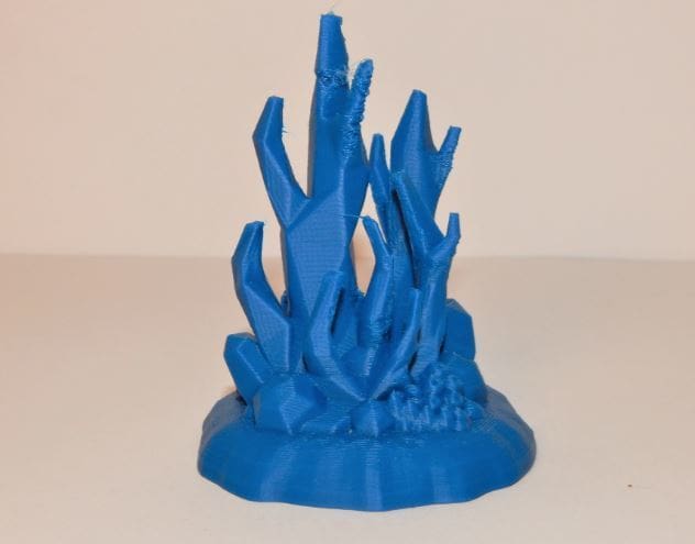While the base of this coral turned out well, the top reveals some issues.