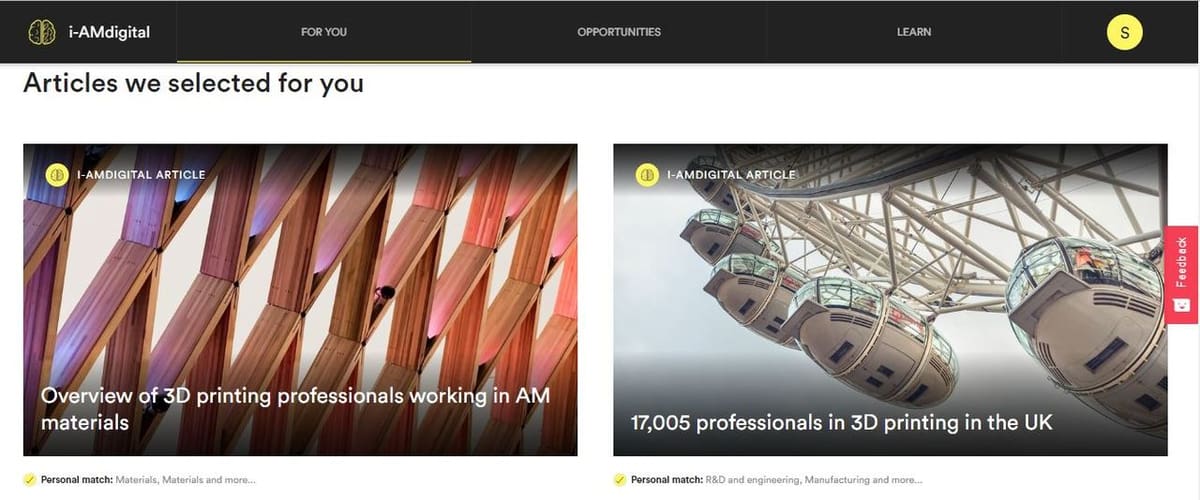 i-AM's personalized articles and courses.