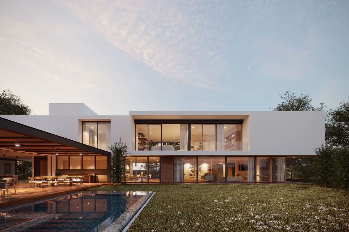 A model of a modern house on CGTrader
