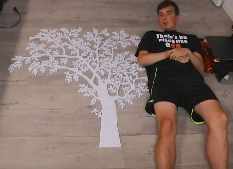 3D printed light-up tree