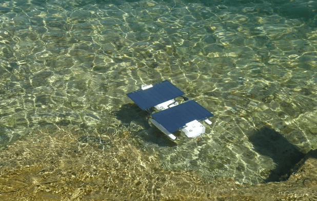 An RC solar boat