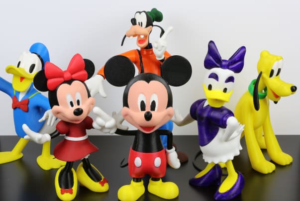 These 3D printed Disney characters are a great addition to any desk space