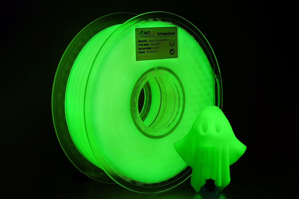 Foto de Tipos de filamento para impressora 3D / Os melhores filamentos: Fosforescente