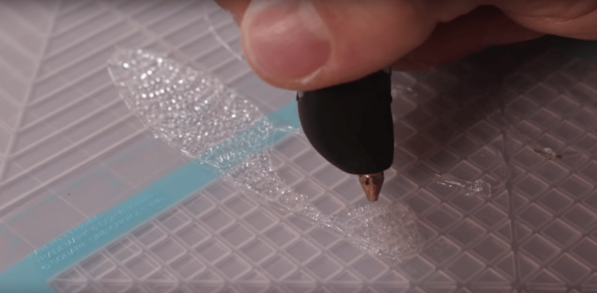 You can create a unique surface texture by making different strokes