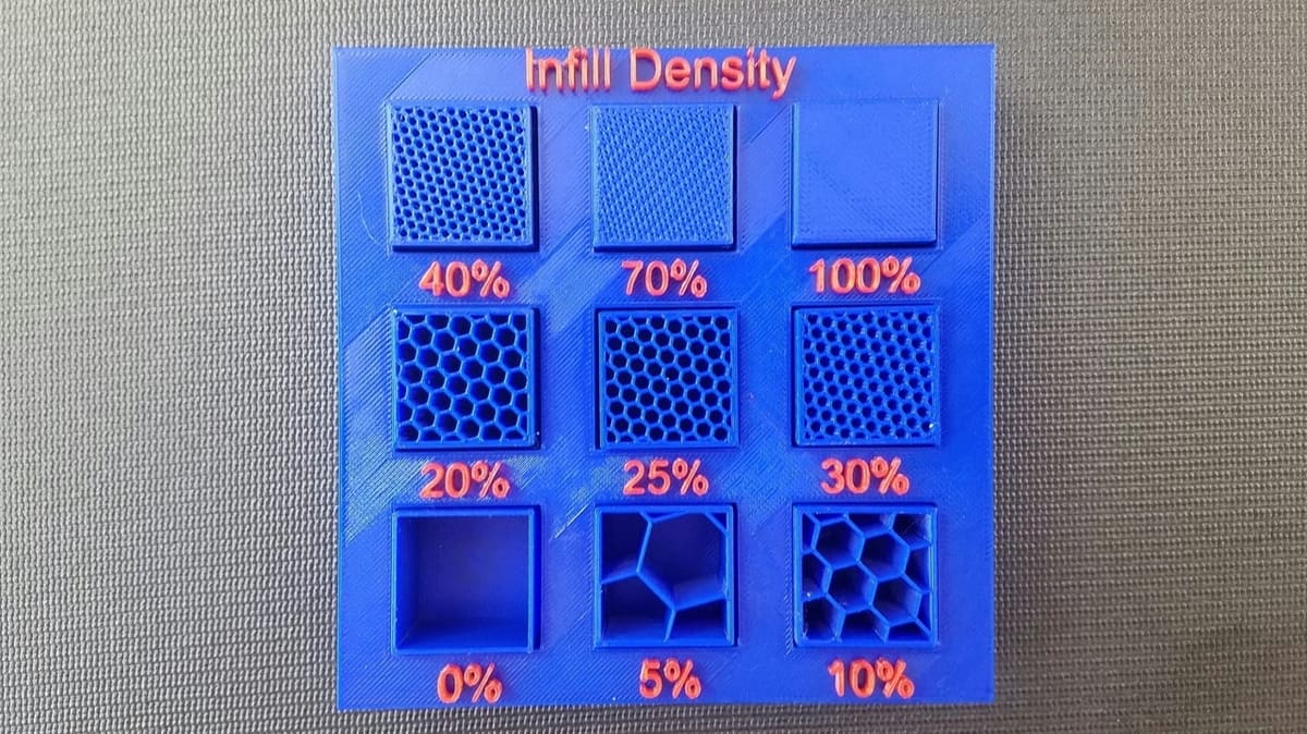 Infill density and shape can affect the final strength of a print
