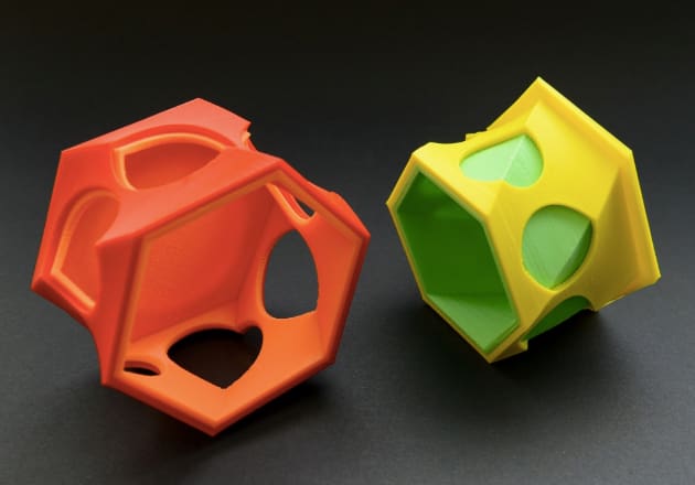 This is cool geometric box fits together colorfully and beautifully