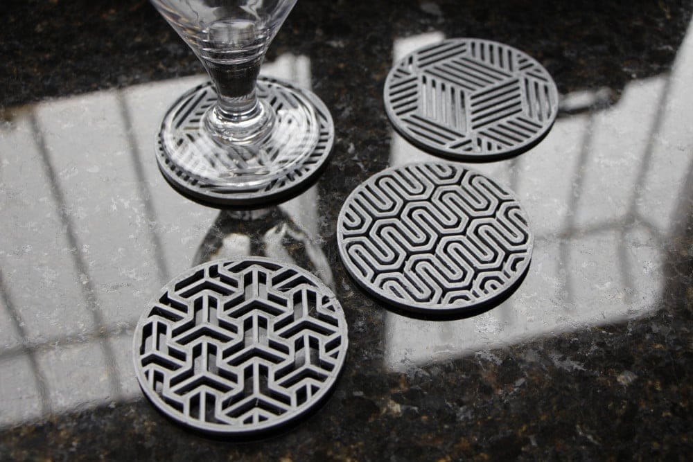These geometric coasters will look great in any color