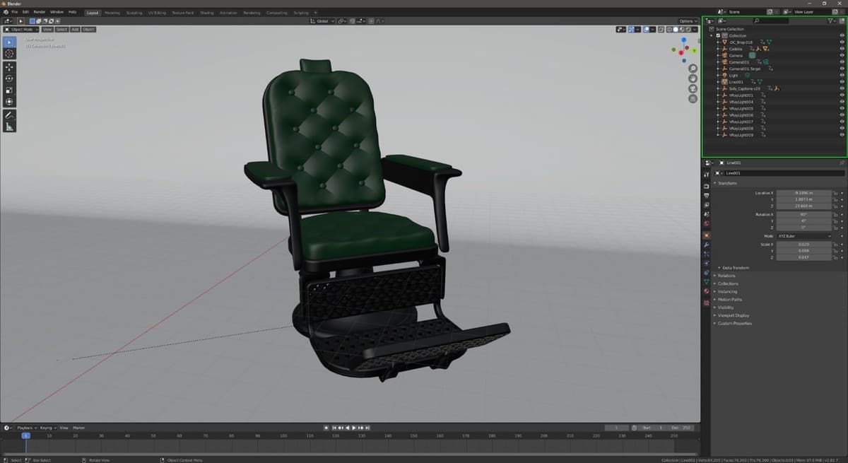 The Blender project layout