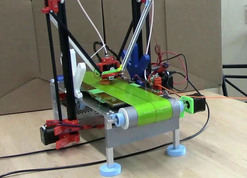 Print infinitely long with belt 3D printers