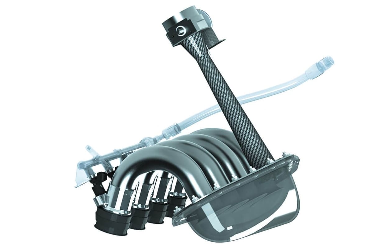 A metal intake manifold