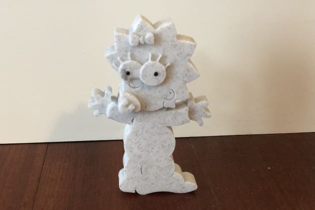 Maggie doesn't talk much, which will make your print all the more accurate!