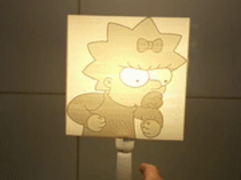 This lithophane can be printed to make a custom Simpsons lampshade!