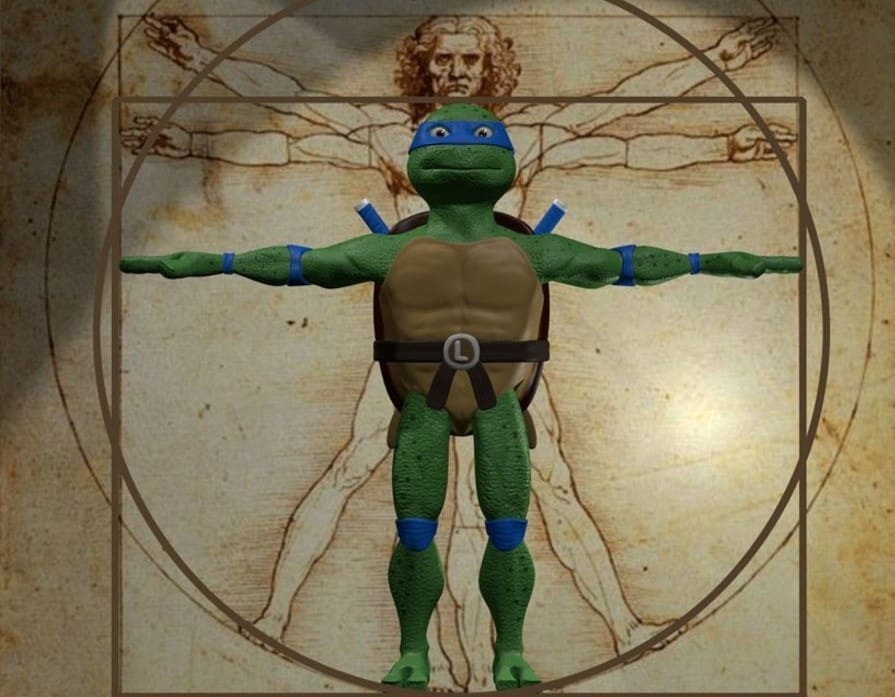 Leo from the Ninja Turtles living up to his namesake
