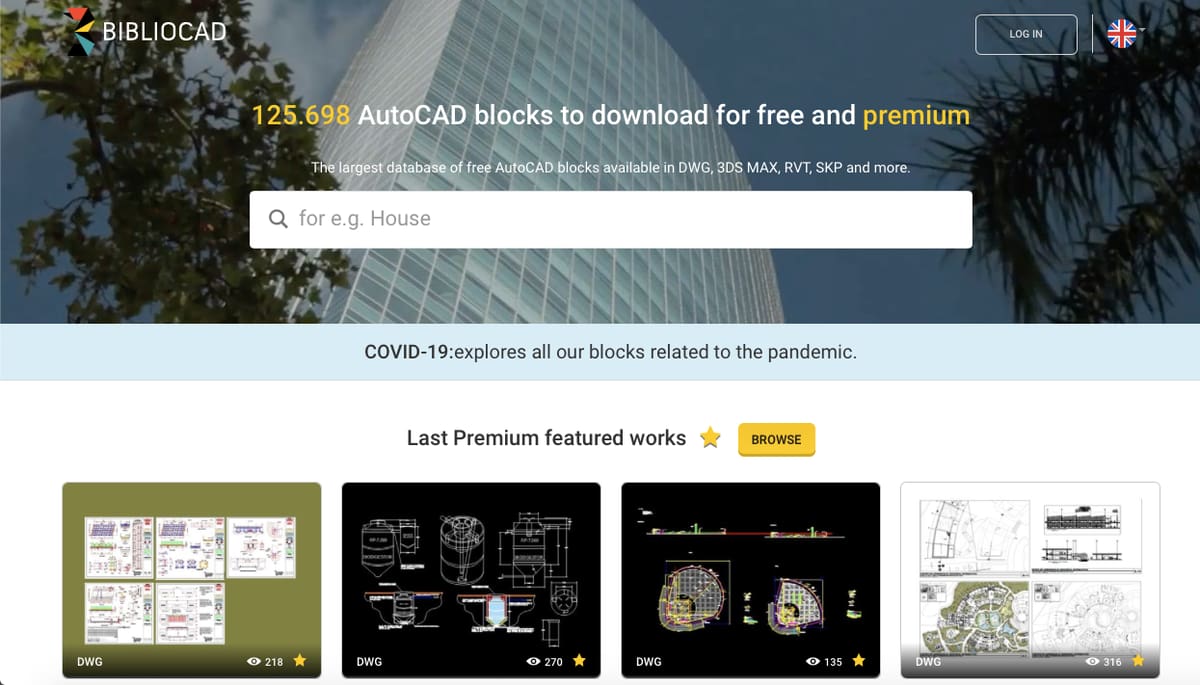 Bibliocad is a crowd-sourced library