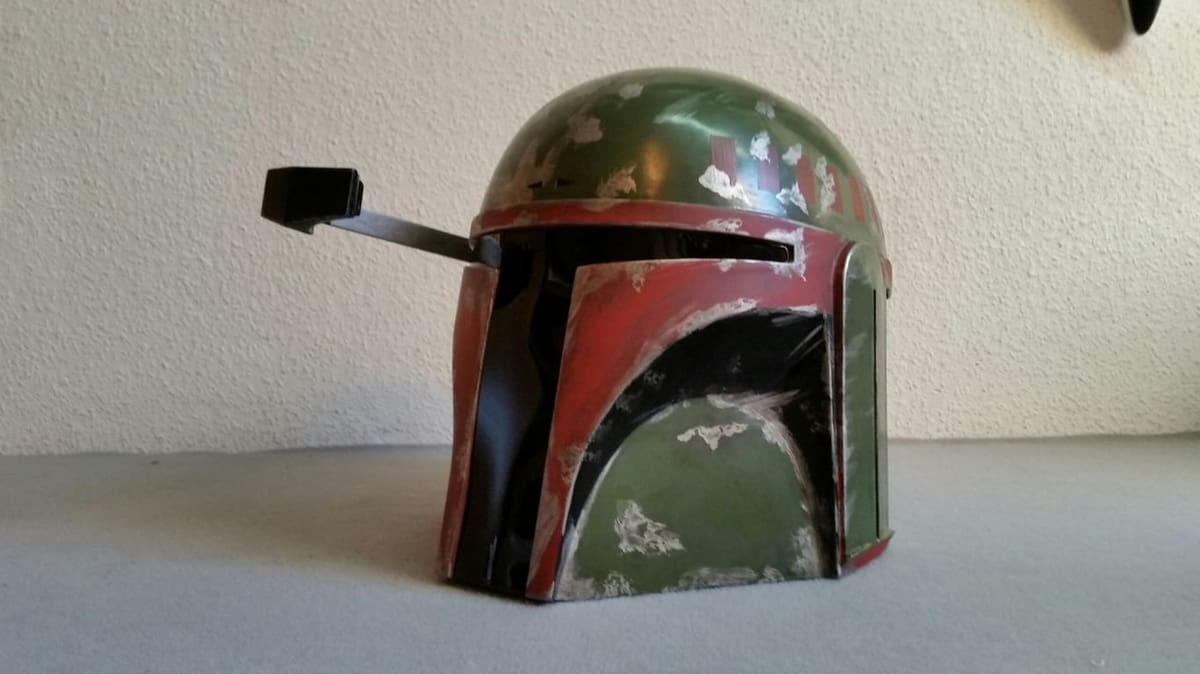 This helmet design includes an attachable range finder