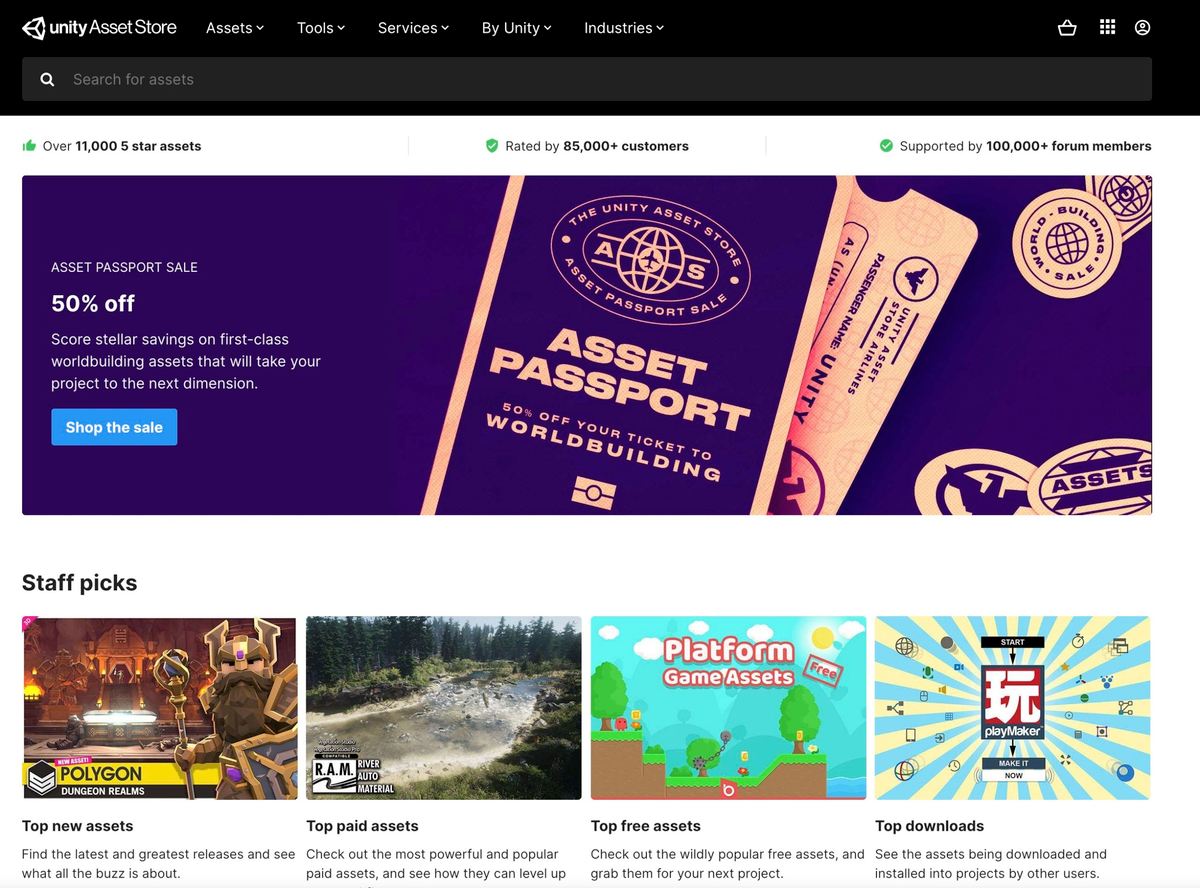 Image of The Best Sites to Download Free 3D Models: Unity Asset Store