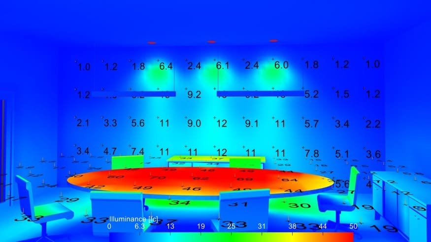BIM data can be used for further modeling, such as predicting light patterns