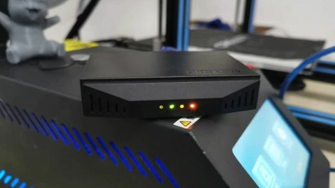The Creality Wi-Fibox works with most Creality 3D printers
