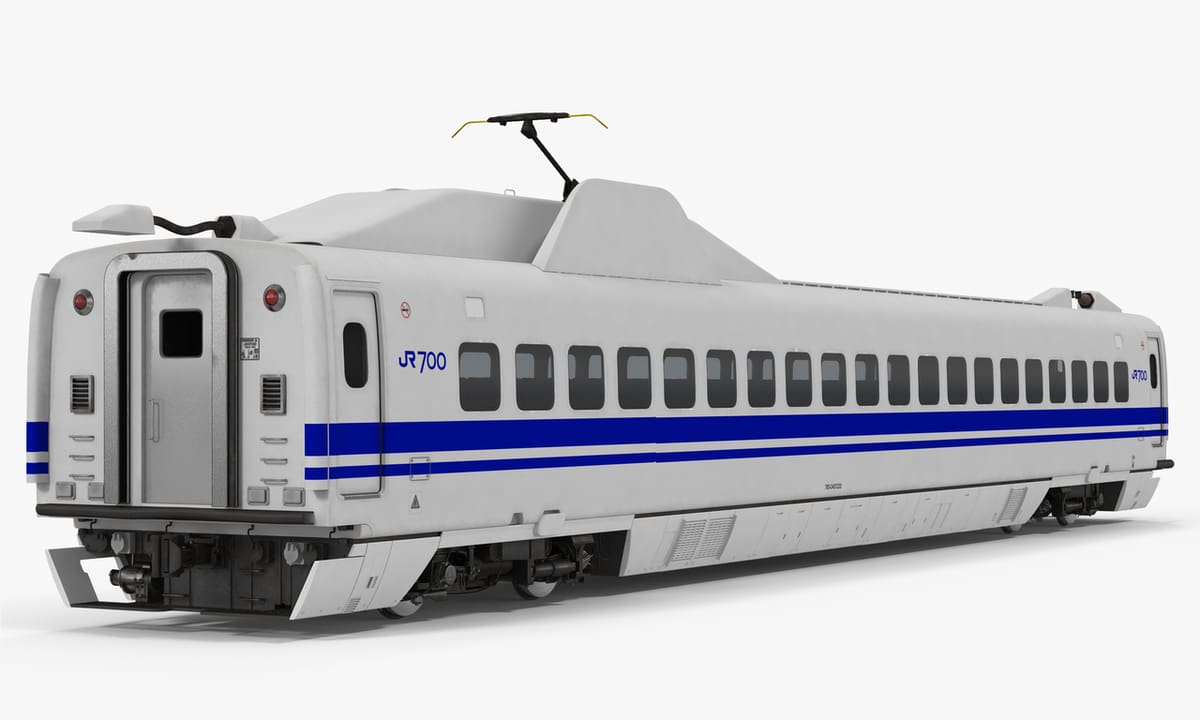 Achieve high speeds with a Japanese bullet train model