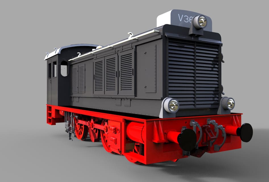 An elegant scale model V36 render