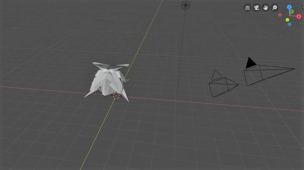 A scene imported as FBX