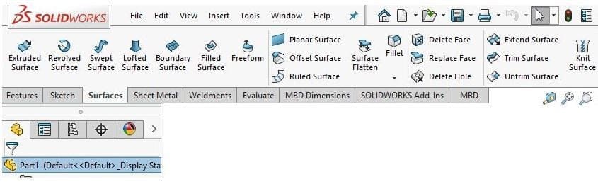 There are various surface modeling features