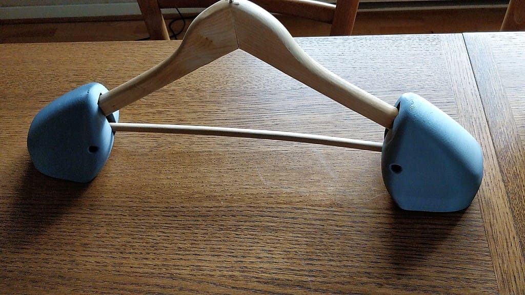 A throwback to the 80's, this hanger will support even the heaviest of the coats