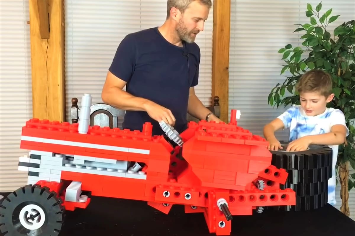 Image of: 6. Plastic Brick Tractor
