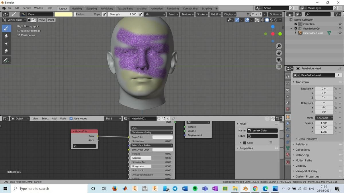 These nodes will show the colors in the final render