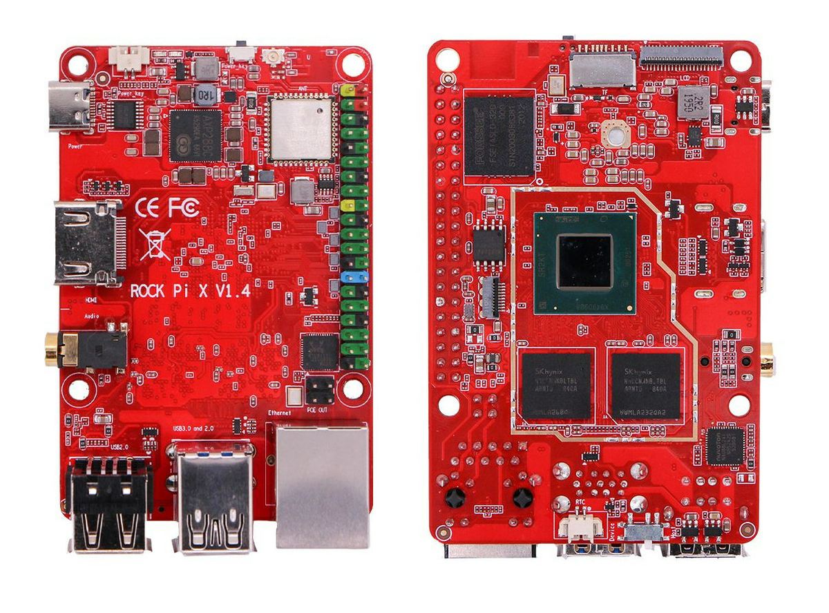 The Rock Pi X allows you to connect many peripherals to the board at any given time