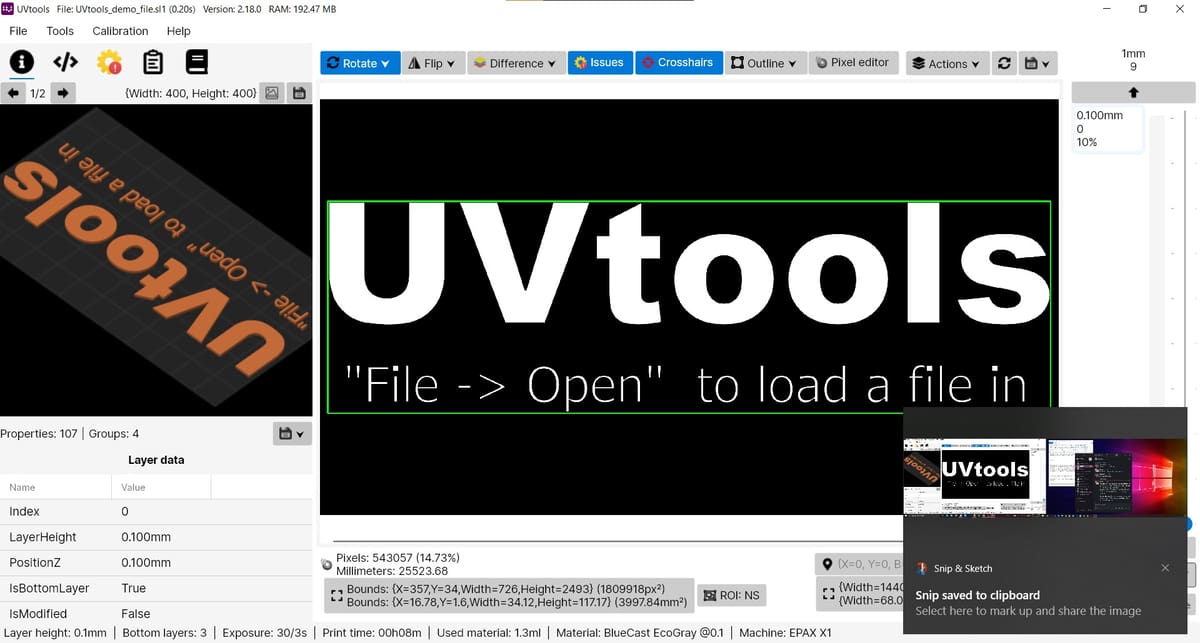Foto de Software para impressora 3D / Programa para impressora 3D: UVTools
