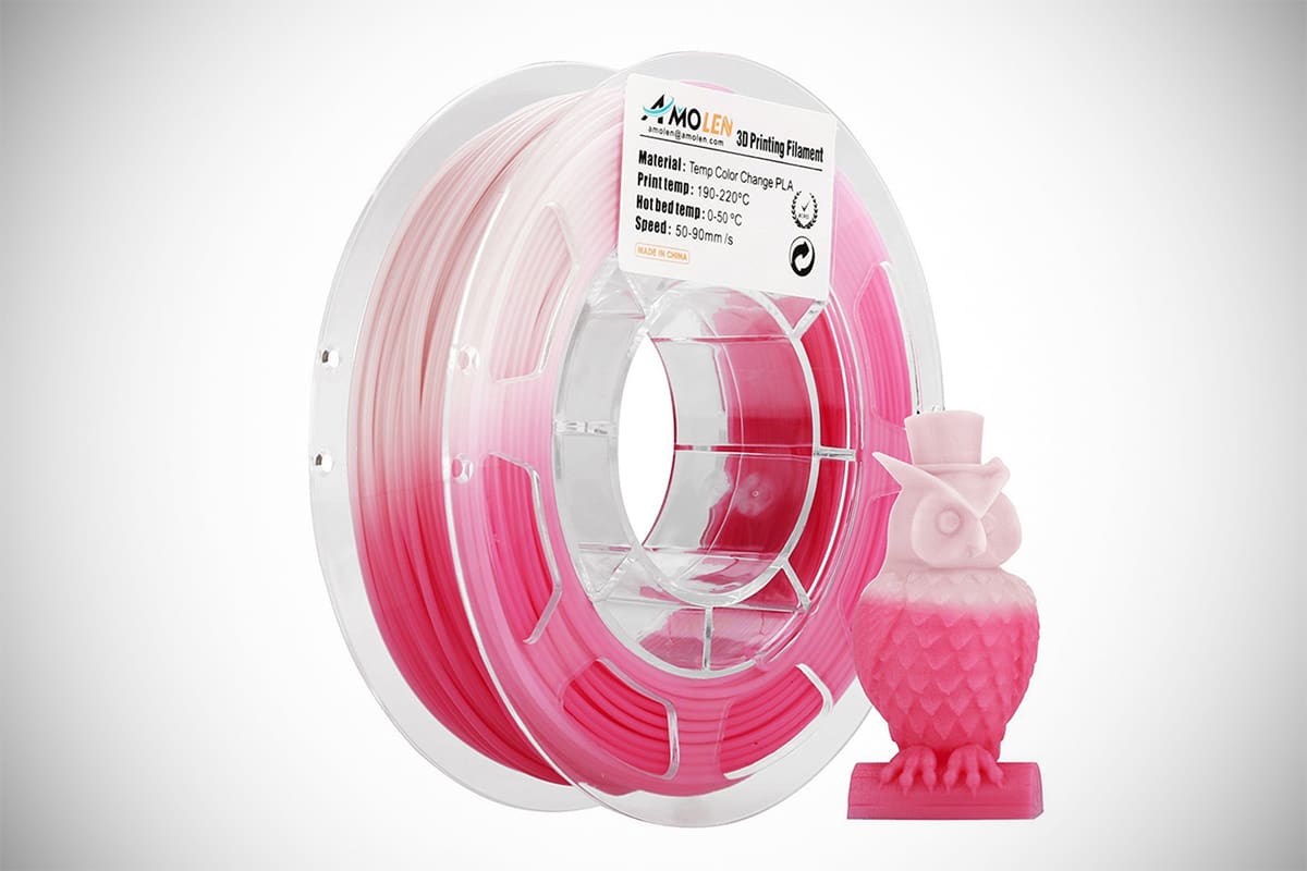Foto de Tipos de filamento para impressora 3D / Os melhores filamentos: Mudança de cor (color-changing)