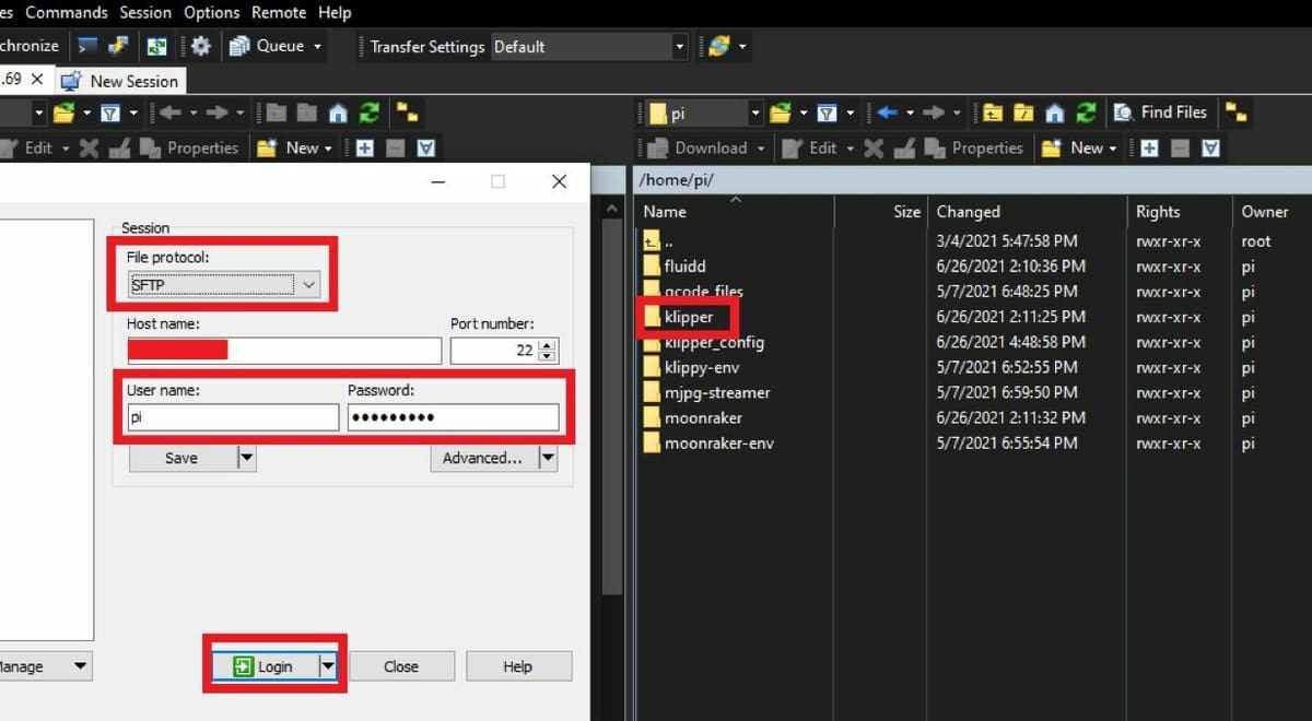 Open WinSCP, input some information, and you can log in