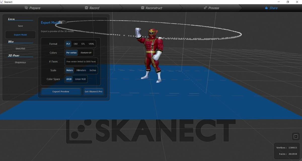 You can export your scan to your computer or export it to Sketchfab or Shapeways