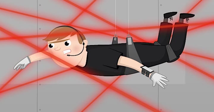 Catch the thief with your own invisible laser tripwire