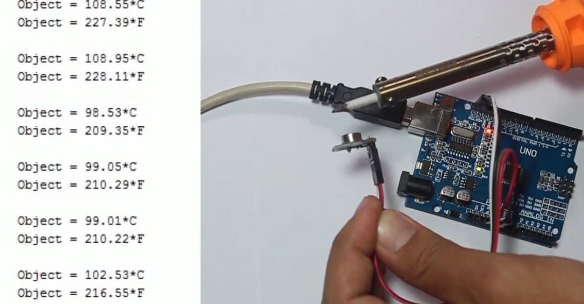 This sensor allows you to measure temperature without contact