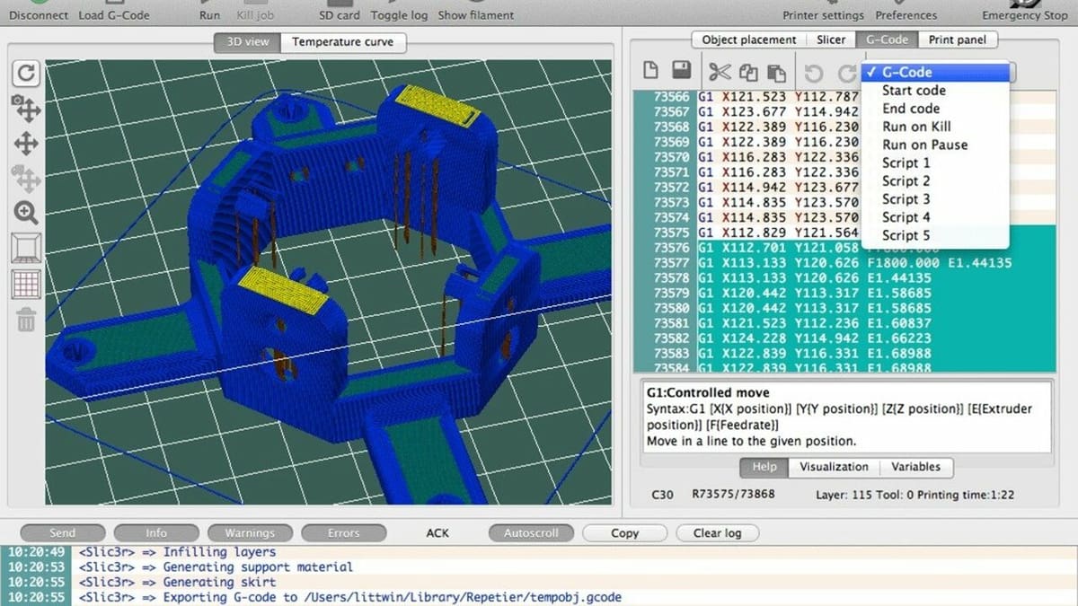 G-code is the most common standard for driving 3D printers by far