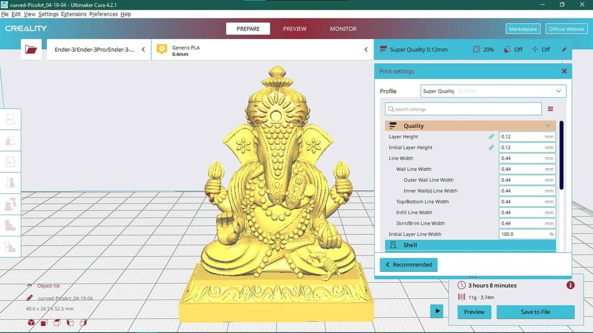 Models with fine details should be printed at a smaller layer height