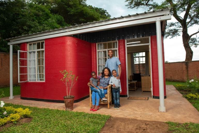 3D printed single family home in Malawi, Africa