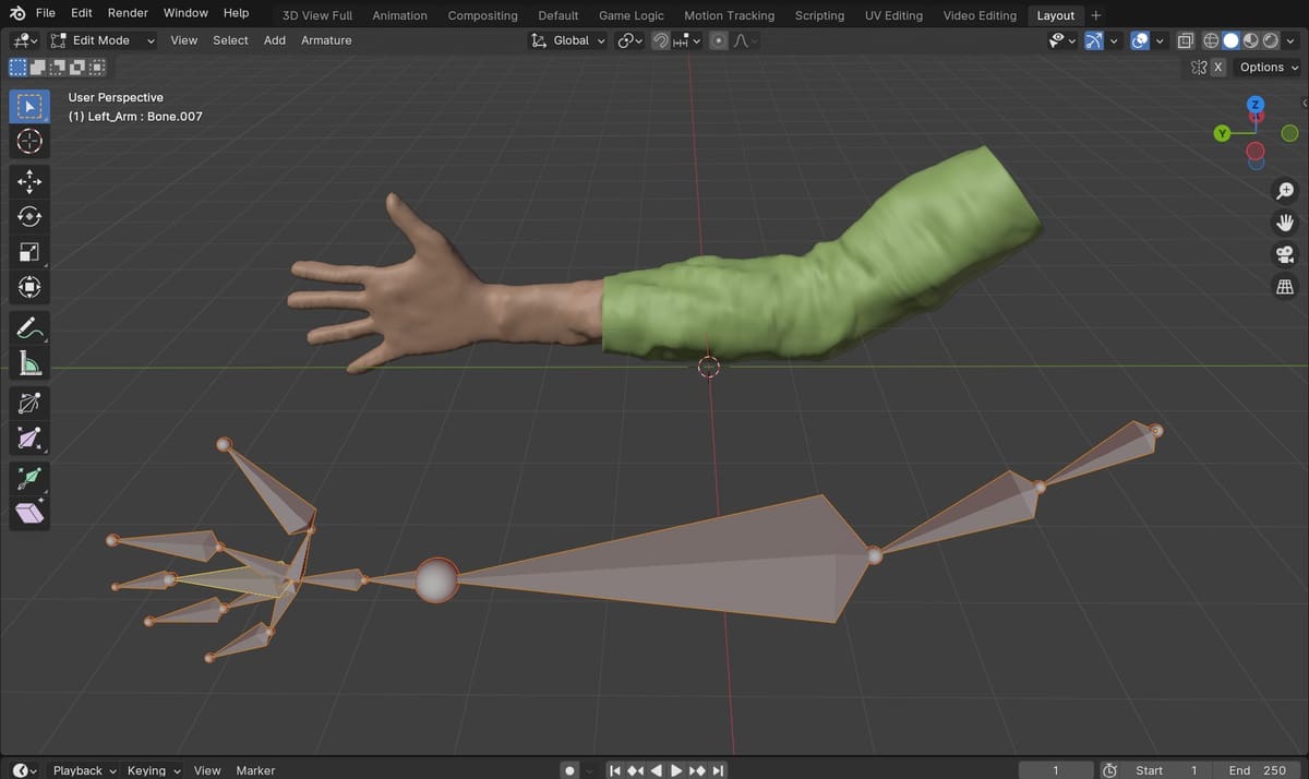 Image of: Step 3: Extrude Bones