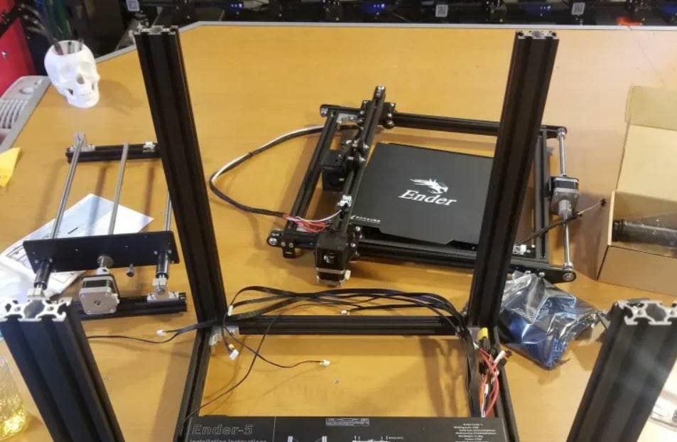 The Ender 5 Pro comes pre-assembled and takes around half an hour to build