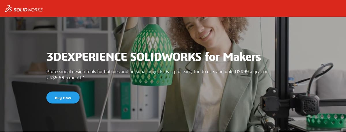 Image of SolidWorks Free Download: Makers Edition, $48