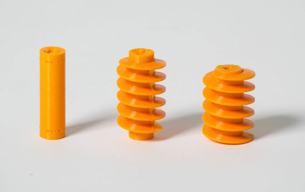 The 3D-Rotoprinter's motion style is best for printing cylindrical objects with bores in the middle