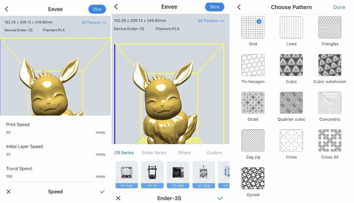 The Creality Cloud app has an integrated slicer
