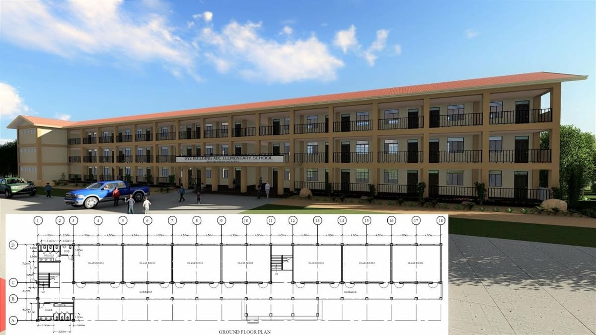 The layout and interior of this school were designed using AutoCAD